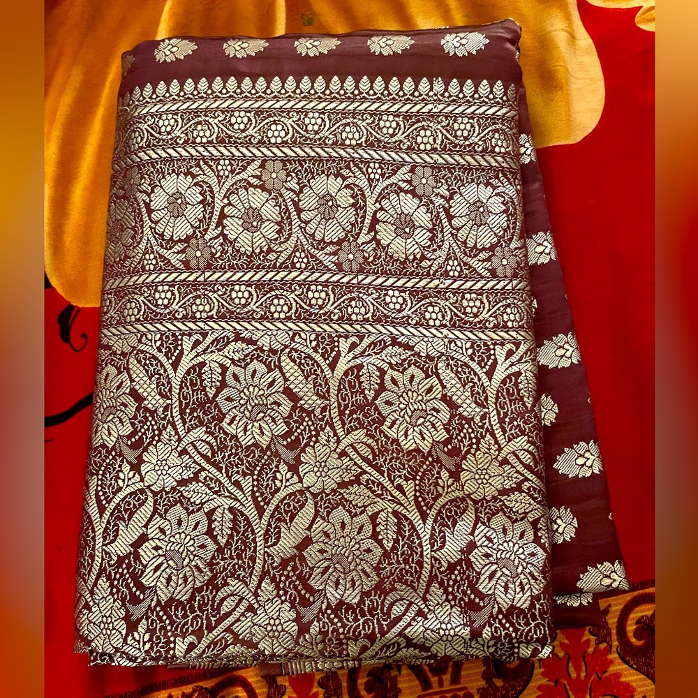 It’s a brand new Indian saree with blouse pieces.